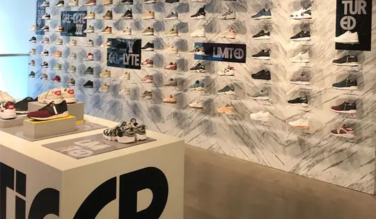 ASICS brand event in a shipping-container unit